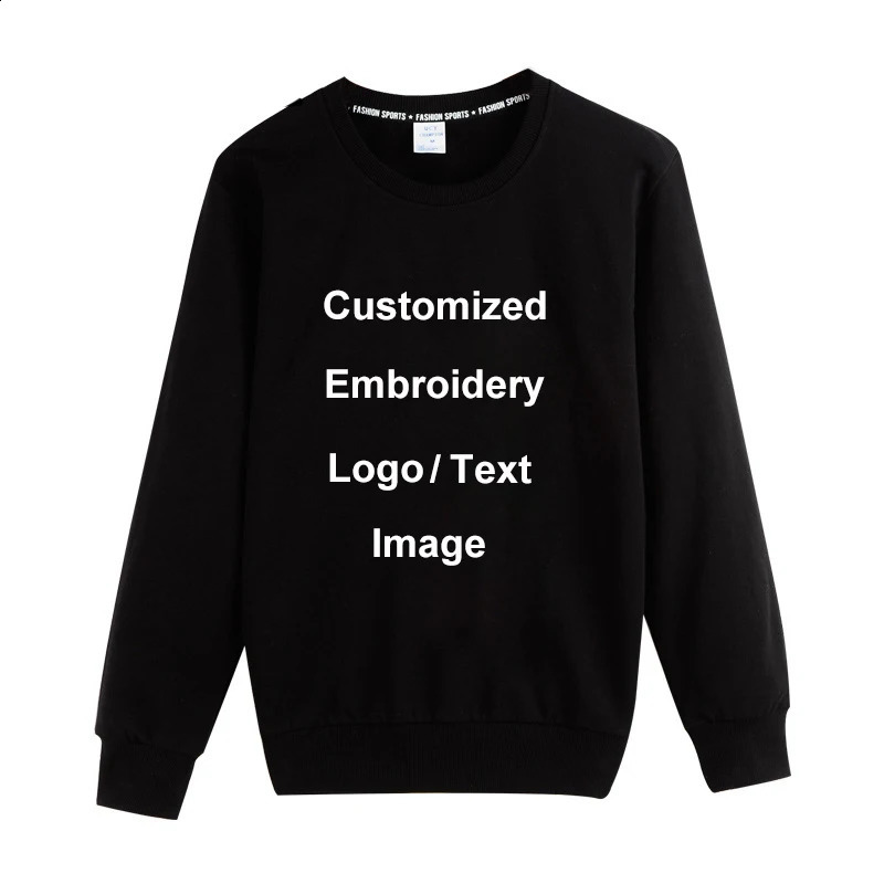 Poulable solide brodé personnalisé Pull en laine chaude pour l'automne et l'hiver de haute qualité Top Hip Hop Pullover 240929