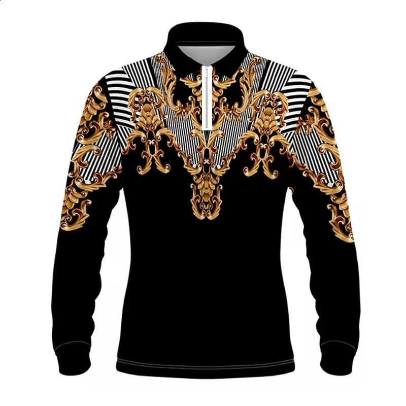 Mens Zipper Polo Golf Shirt Work Casual Collar Long Sleeve Basic Modern Plain Zipper Spring Summer Regular Fit Zipper Polo Shirt 240929
