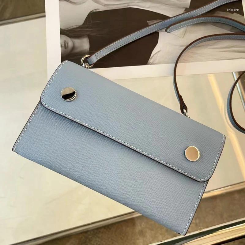 Drawstring Genuine Leather Box Bags For Women Handbags And Purses 2024 In Cow Button Mini Mobile Phone Shoulder 58d8