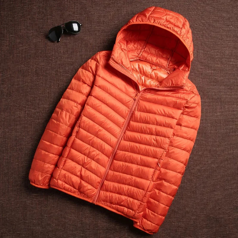 6 Colors Men Puffer Jackets Mens Korean Fashion casual Hooded Ultra Light Packable Water and WindResistant Breathable Down Coat 240929