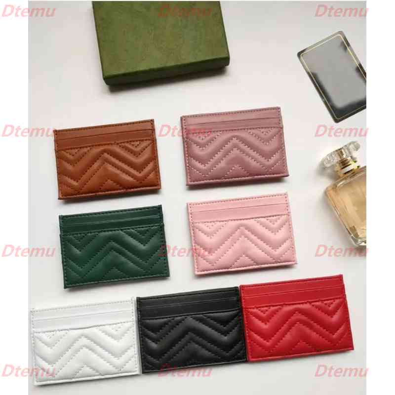 Nouveaux détenteurs de cartes de mode Caviar Femme Mini Portefeuille Designer Couleurs pures Véritable Cuir Galet Texture Luxe Noir Portefeuilles