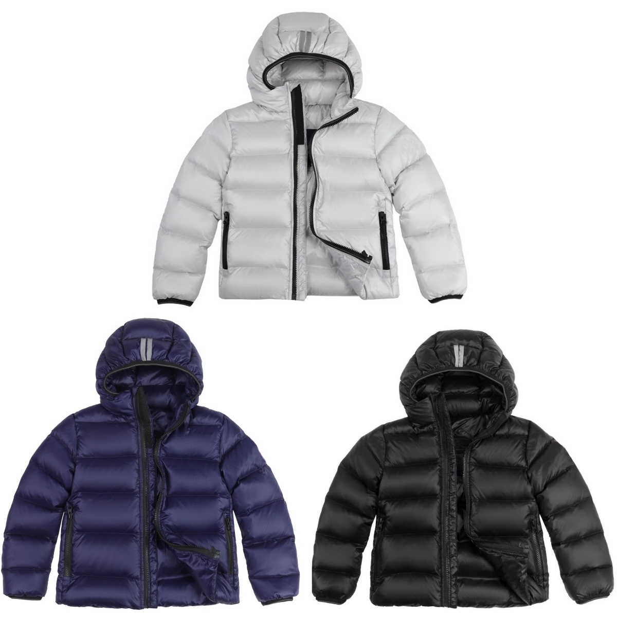 Kids Down Coats Toddler Winter Designer Jackets Children Boys Warm Clothes Girls Clothing Youth Hooded classic Outerwear Parkas Black Grey Dark B-image-895670312