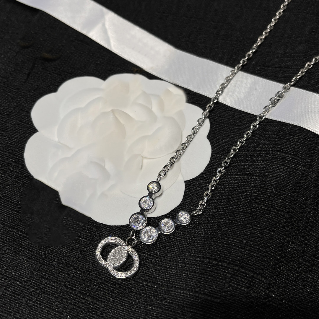 18K Gold Plated Pendant Necklaces Choker Pendant Statement Fashion Womens Necklace Wedding Jewelry Accessories Stainless Steel-image-842716476