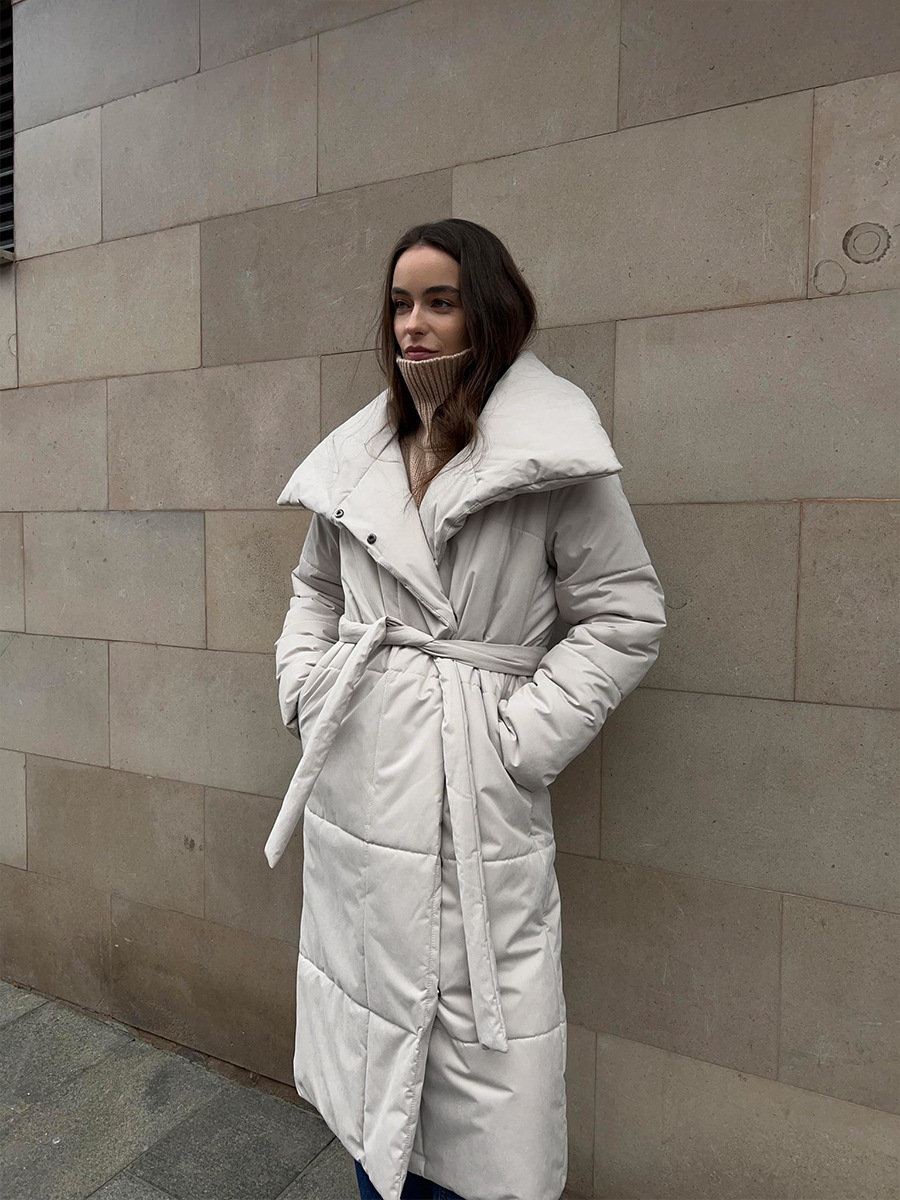 Women's Outerwear Stand Collar Windproof Coats Winter Women Buttons Long Parka Thickened Warmer Cotton Casual Jacket