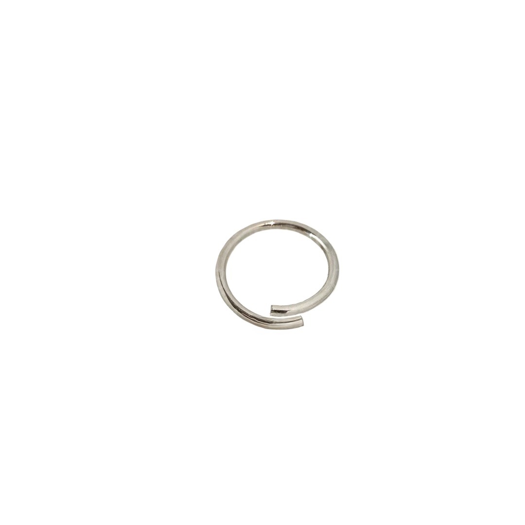 Silver Designer Thin Ring Plain ring with diamond top v-gold ring for woman man Electroplating 18k Classic Premium with box