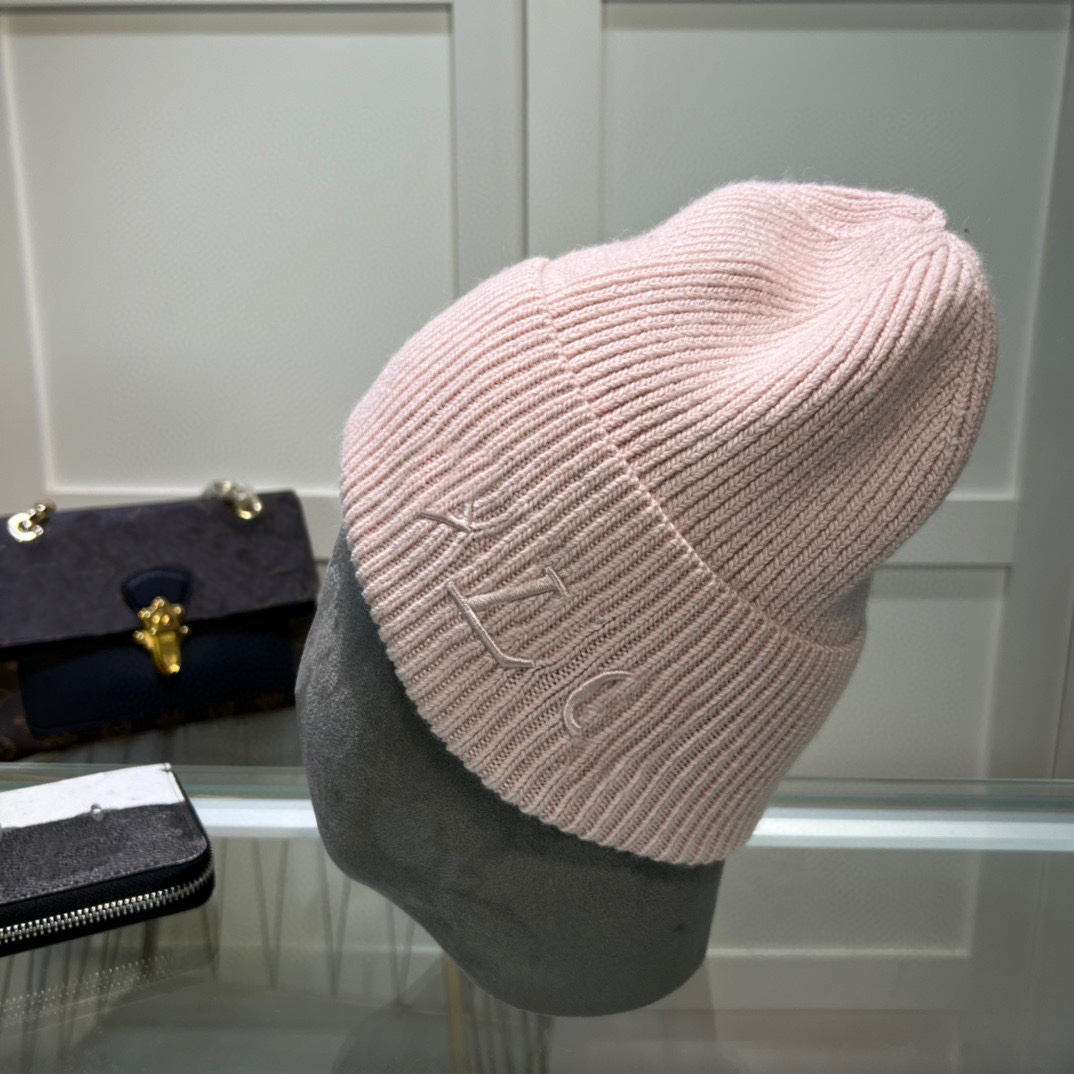 Knitted Hats Or Women Alphabet Embroidered Adult Version Blended Wool Windproof Warm Soft Thick For Daily Wearing In Winter
