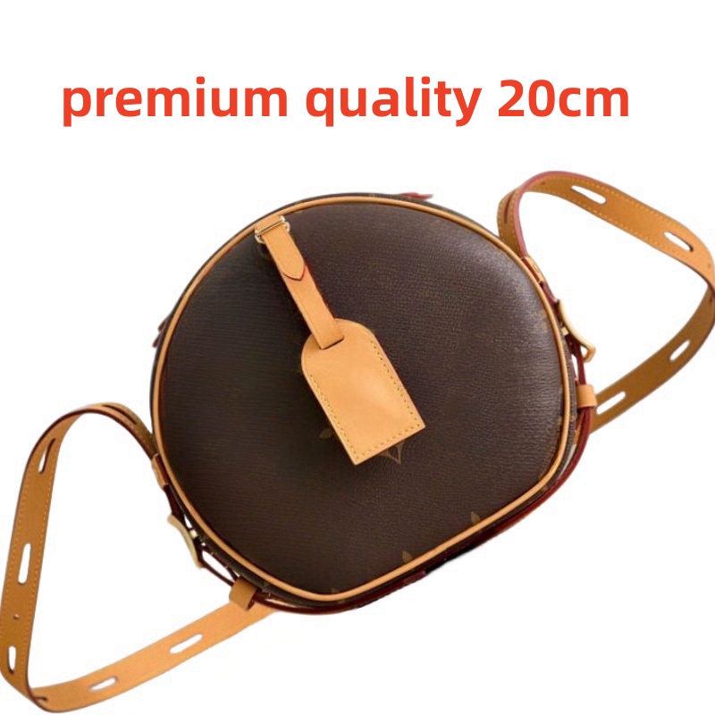 Circle cake bag women&#039;s bag single shoulder bag leather round bags high luxury-image-934995268