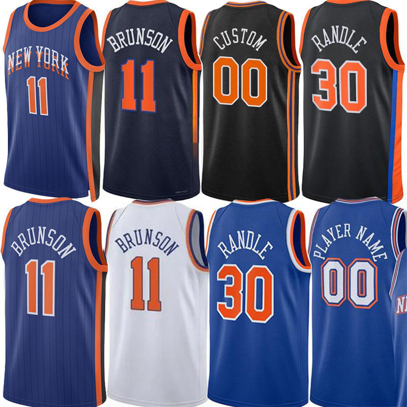 Jalen Brunson Julius Randle Basketball Jerseys New Yorks OG Anunoby Donte DiVincenzo Knick Josh Hart Mitchell Robinson Bojan Bogdanovic City Custom Jersey 