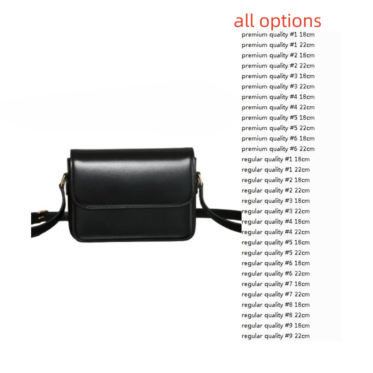 Black gold leather cross-body bag bag shoulder bag advanced sense tofu small square bags-image-934989819