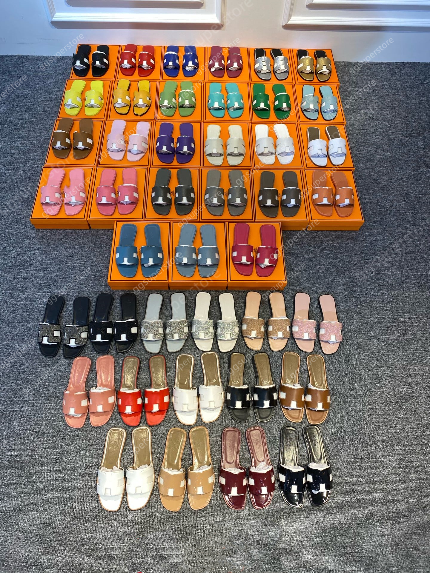 Designer Slides sandal Slippers Beach Classic Flat Sandal Luxury Summer Lady Leather Flip Flops Men Women sexy slipper 35-41 sandals-image-935433442