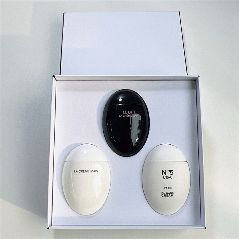 Luxury Handcare Cream Set 50ml*3pcs/set High Quality White Black N5 Egg Beauty Hand Care Cream Le Lift La Creme Main On Hand Cream Paris Designer-image-819834061