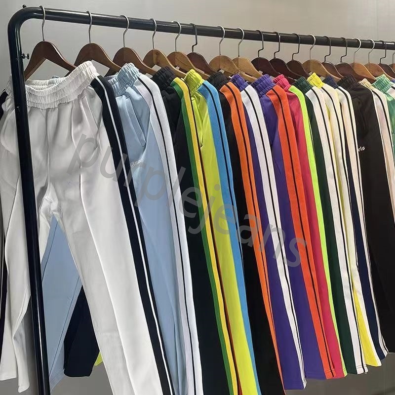 Mens Pants angels Designer Sports casual long pants zipper elastic waist jogger trouser jogging trousers sportwear soprtpants PA stripe fashion-image-935594047