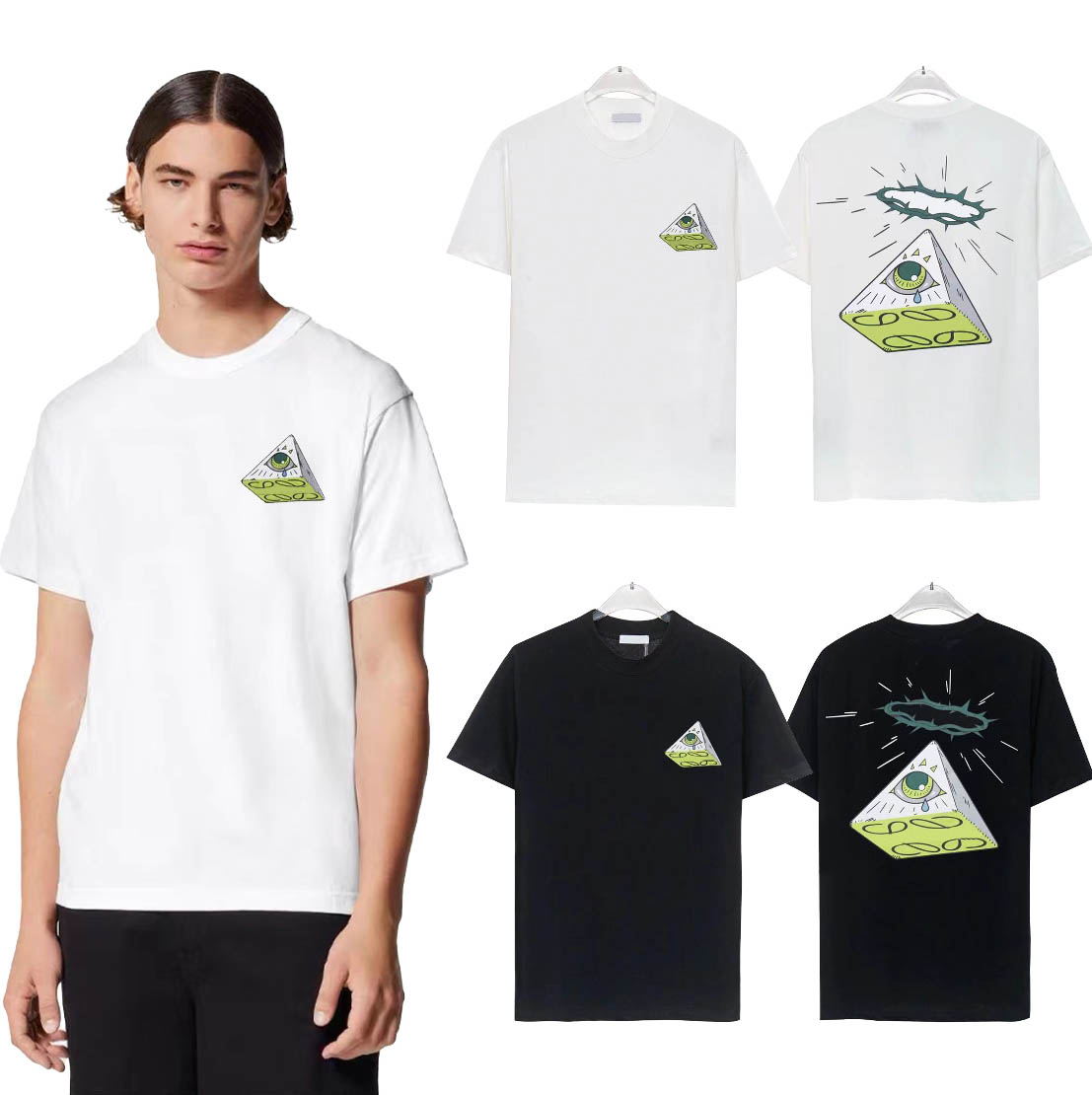 Fashion Mens T Shirts Women Designers T-shirts Tees Apparel Tops Mans Casual Chest Letter Shirt Luxurys Clothing Polos Sleeve Clothes Tshirts-image-732853830