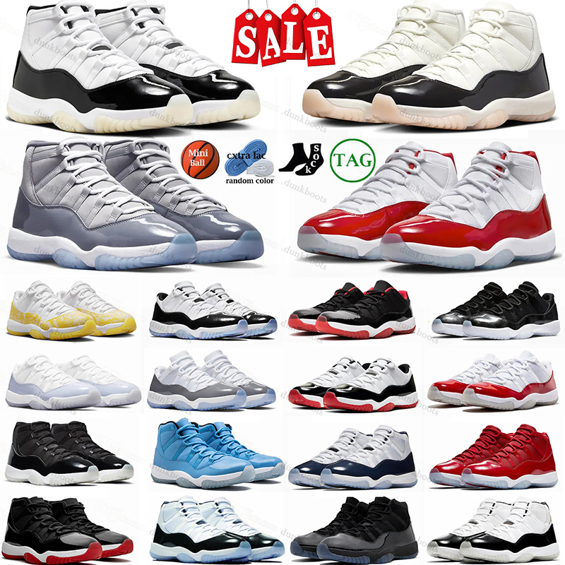 Jumpman 11 Cherry 11s Cool Grey Midnight Navy Whiter Bred Gratitude Legend Blue Concord Pure Violet Sports Baskets Chaussures de basket-ball pour