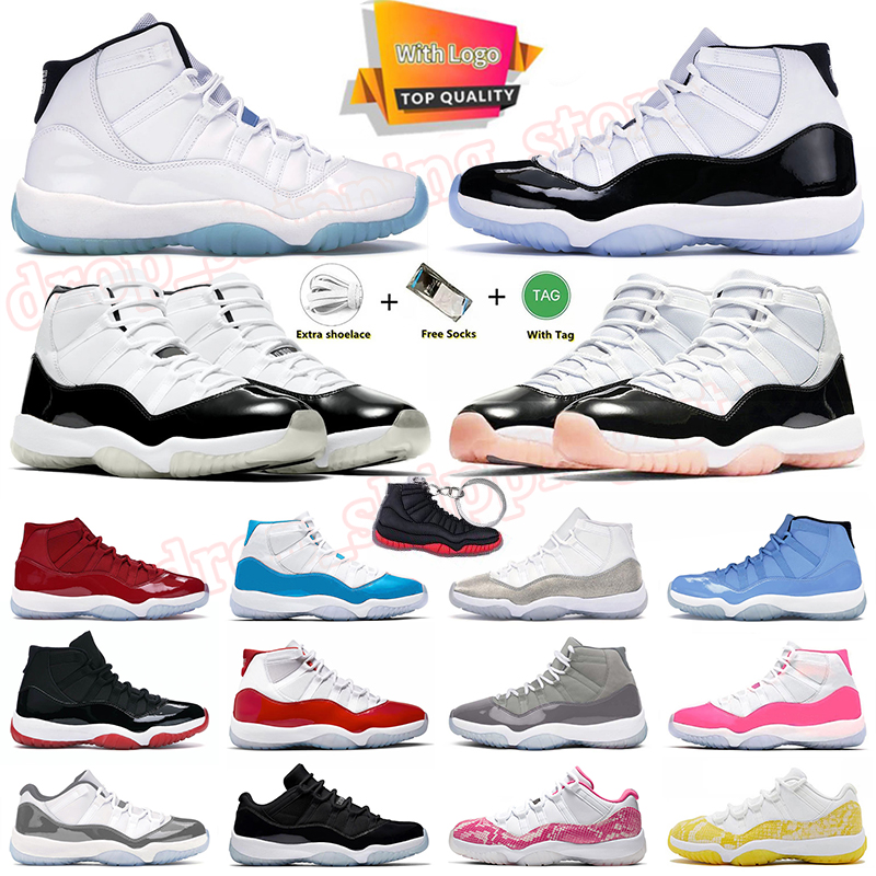 Jordan 11 Retro 11s NIKE jordans11 Sport Basketball chaussures jumpman 11 og bred Cherry tour jaune snakeskin froid gris sneakers dhgate hommes f