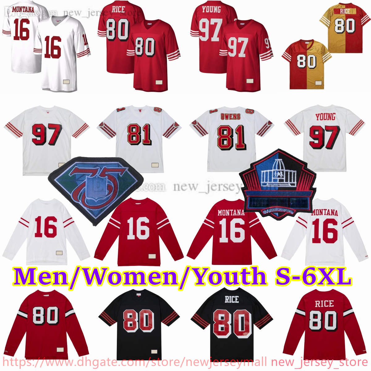 Custom S-6XL Throwback 1946-1999 Football 94 Charles Haley Jersey Stitch 33 Roger Craig 82 John Taylor 21 Frank Gore 44 Tom Rathman 85 George Kit-image-935690968