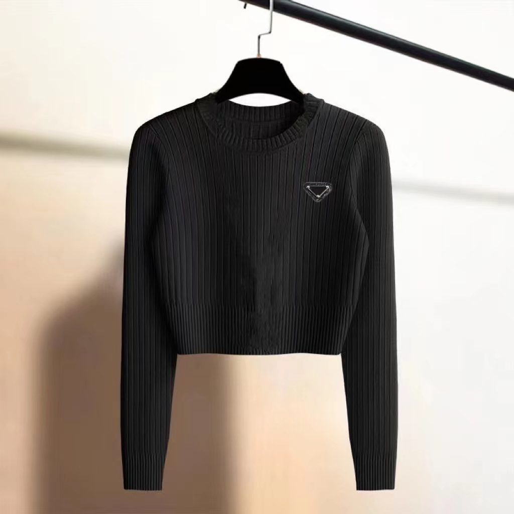 Pull femme manches longues col rond uni coupe ajustée printemps 2024