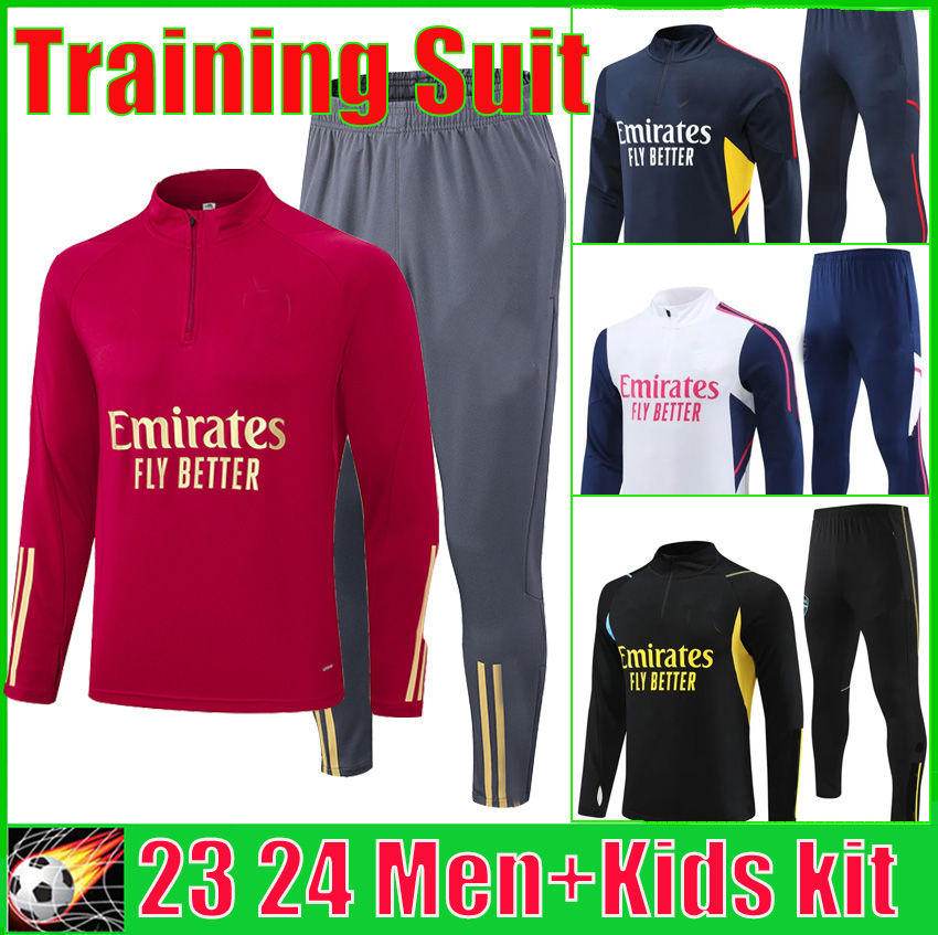 SAKA 2023 2024 Soccer Tracksuit 22 23 24 G. JESUS Soccer Jersey adult Set Football Club half-zip training suit tracksuits survetement foot chandal m