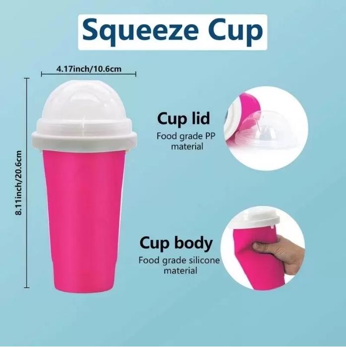 Summer Squeeze Homemade Juice Water Bottle Quick-Frozen Smoothie Sand Cup Pinch Fast Cooling Magic Ice Cream Slushy Maker