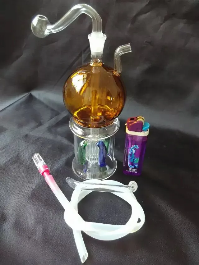 A 011 Altura Bongglass Klein Recycler Plataformas petrolíferas Tubería de agua Cabezal de ducha Perc Bong Tubos de vidrio Cachimbas Cuatro garras ZZ