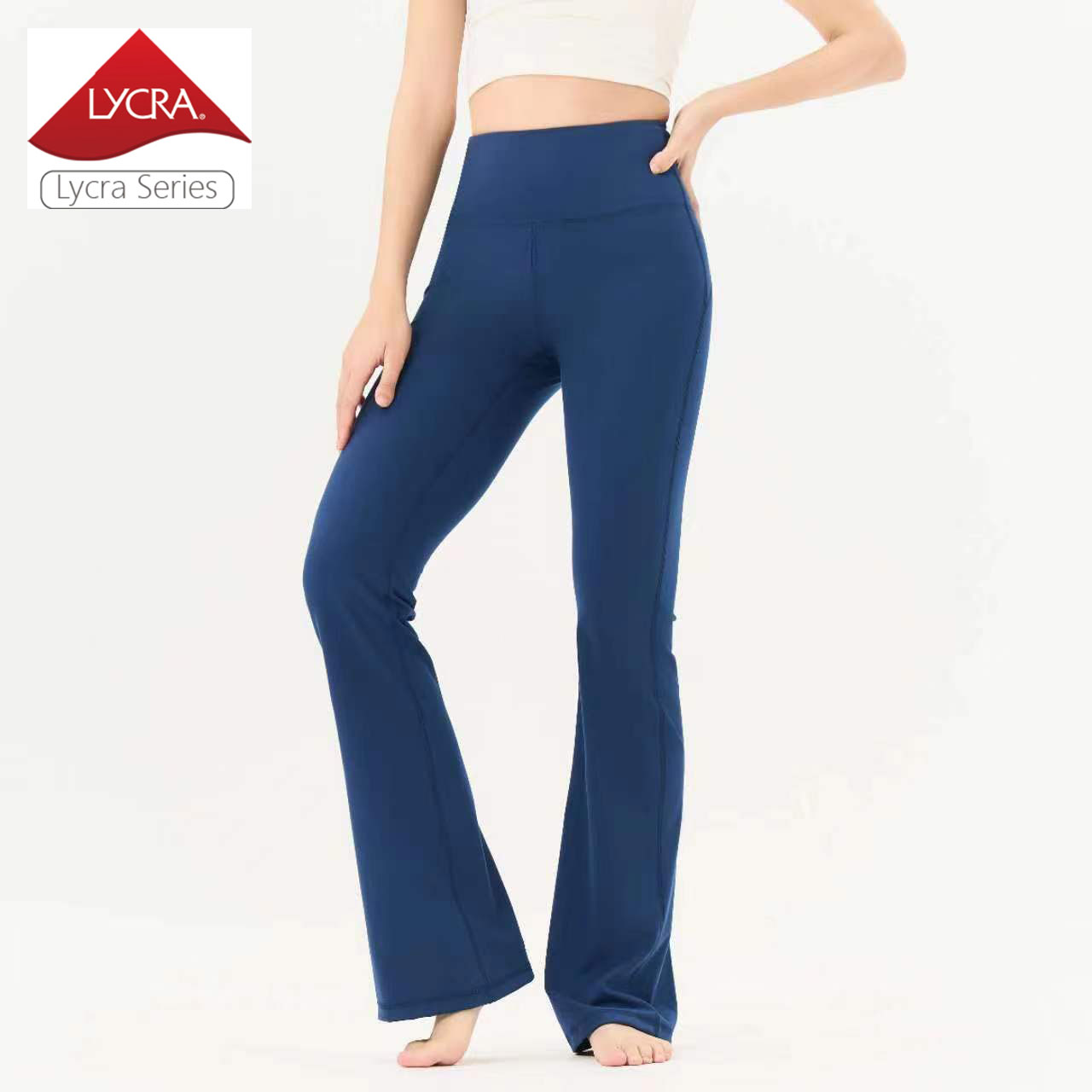 Lycra Fabric Super High Rise Flared Yoga Pant Naked Feel Women Casual Sports Flared Elastic Workout Gym Running Sportwear Leggings-image-936013128