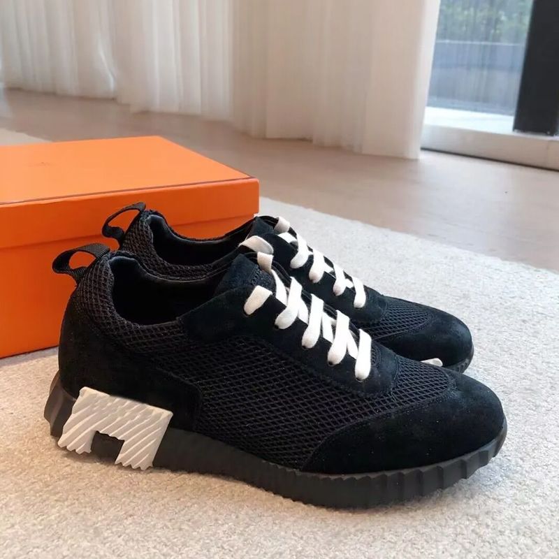2024 Men Casual Shoes Depart Designer Sneakers Bouncing Sneaker Runner Shoe Light Sole Flat Platform Trainers Suede Mens Trainer Hiking Shoe B30 Siz