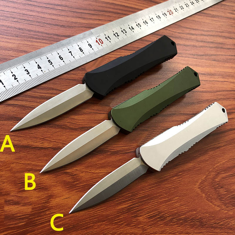 New US Italian Style Mini Automatic Pocket Knife Double Action D2 Blade Aviation Aluminum Handle Self Defense Hunting Auto Rescue Knives UT85 UT8-image-767887163