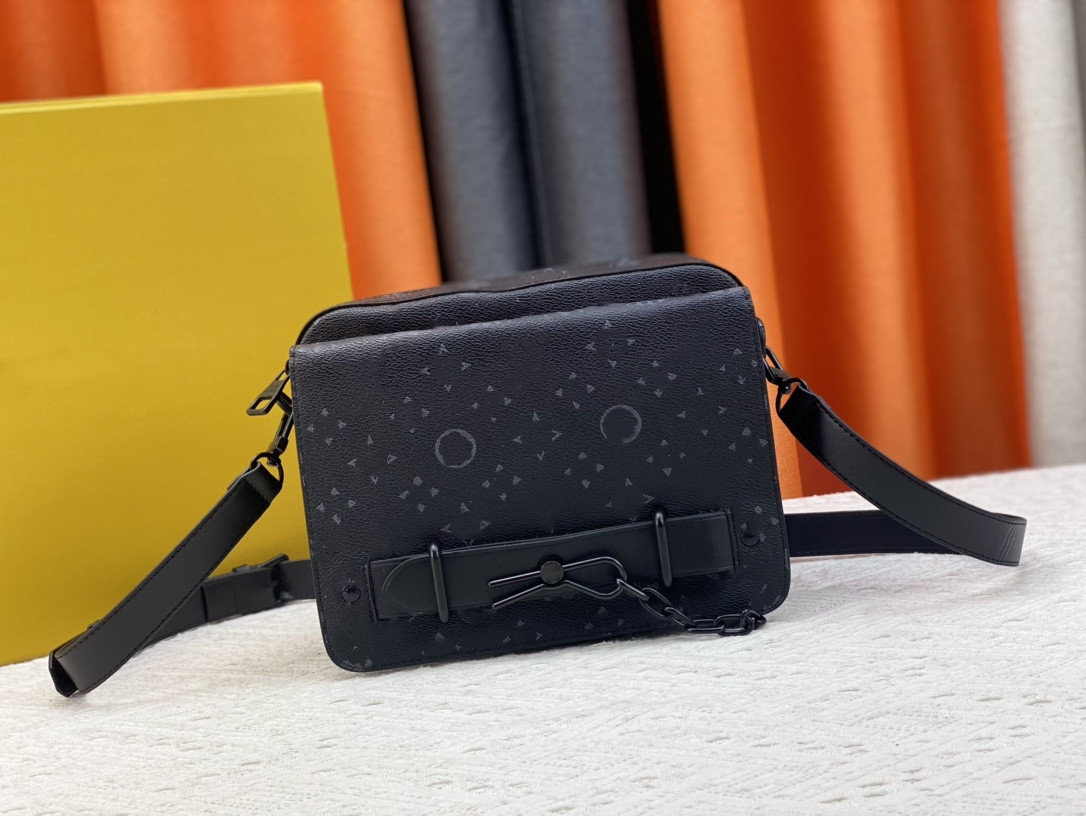 Briefcases Shoulder Bags Luggage Pocket Fashion Mirror Print Cross Body Rivet Metal Corner Bag Quality Monogramess Eclipse Canvas Hobo Wallet M45-image-935951085