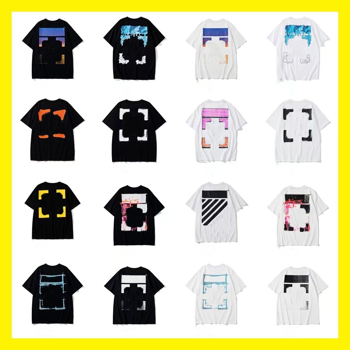 Designer ofWhite Men's T-shirt Street Hip Hop Trendy Printing Luxury Women's T-shirt Pure Cotton Breathable Sweat-absorbing Couple Stre-image-936026175
