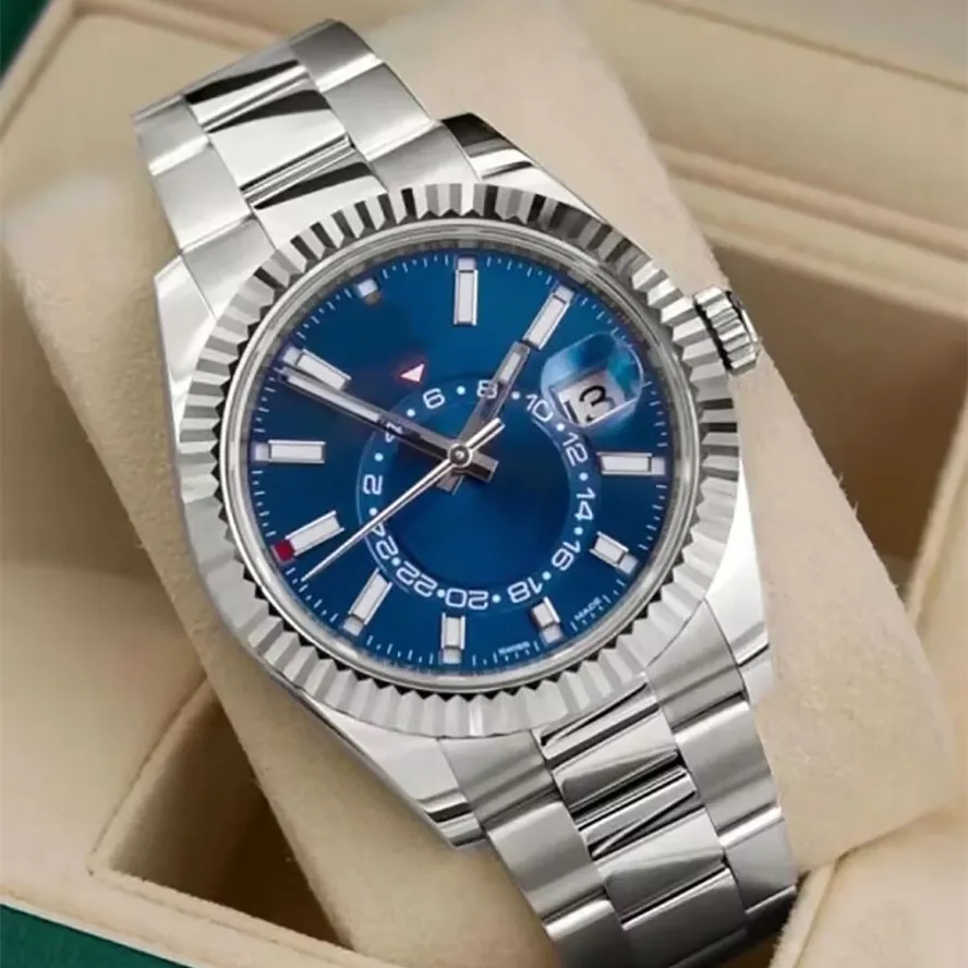 Watch Mens Automatic nical Movement watches Small Dial Sapphire Calendar 41mm Bracelet Fashion Business sky dweller Wristwatches with box AAA