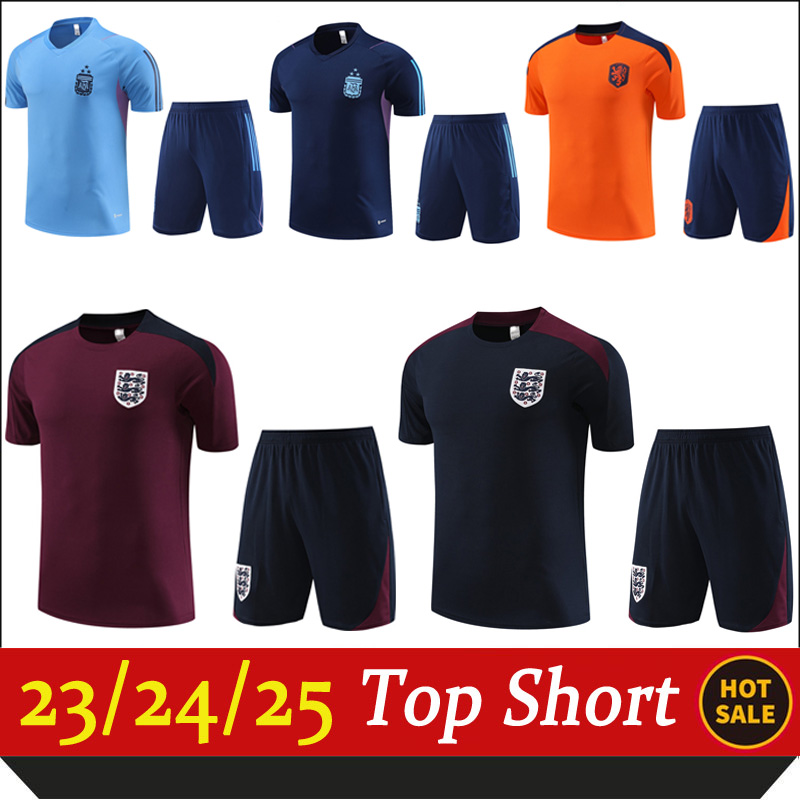 2024 Survêtements pour hommes Combinaison d'entraînement de football France 23/24/25 Maillot de football à manches courtes Taille S M L XL XXL