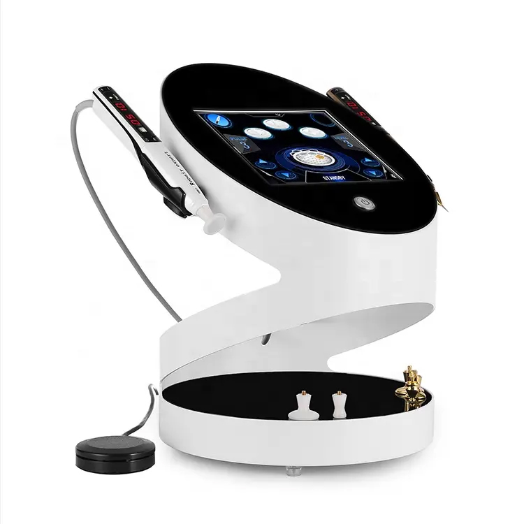 Professional 2 Handles Gold Ozone Plasma Skin Rejuvenation Lifting Scar Acne Repairing Anti-Aging Bactericidal Beauty Instrument With Multiple Probe