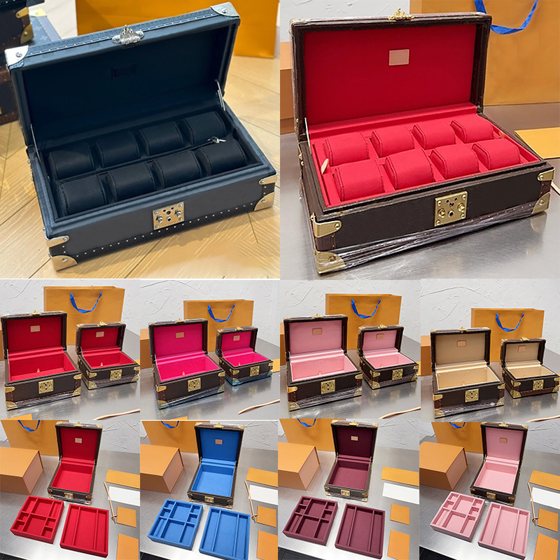 Cosmetic case Jewelry Box Coffret Polyvalent Designer Bags Volt Leather Watch Box 8 Mens Watch Organizer Jewelry storage boxes fashion womens Rings Tray CASES 2024 