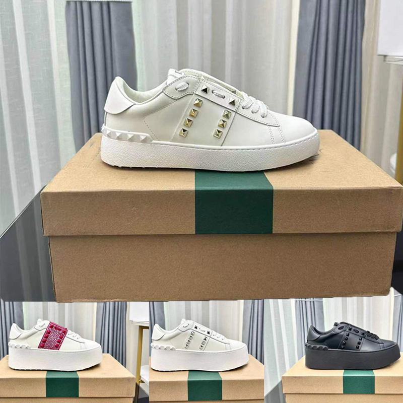 Men Casual shoes designer womens shoes Travel leather man lace-up fashion lady Flat Running Trainers Letters woman shoe platform gym sneakers siz-image-936647215