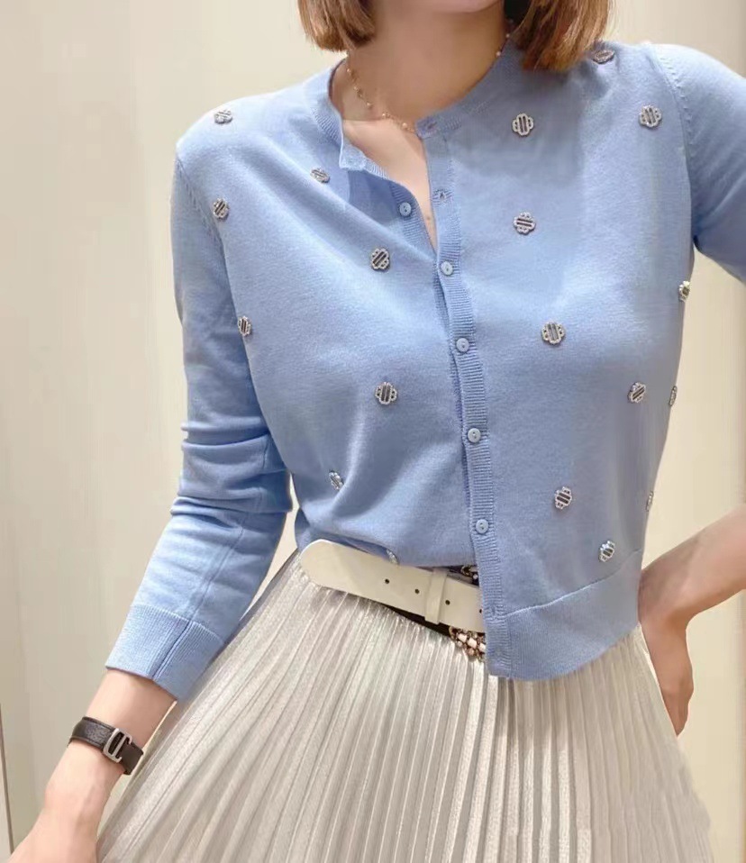 Maje nouvelle veste Cardigan tricoté à une rangée de couleur unie pour les femmes
