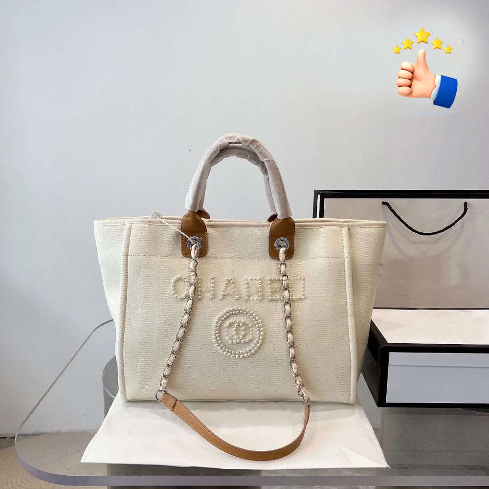 Designer Summer Beach Handbag C Letter Shoulder Flash Office High Quality Classic Canvas Bag with Button Retro Women's Bagbag 