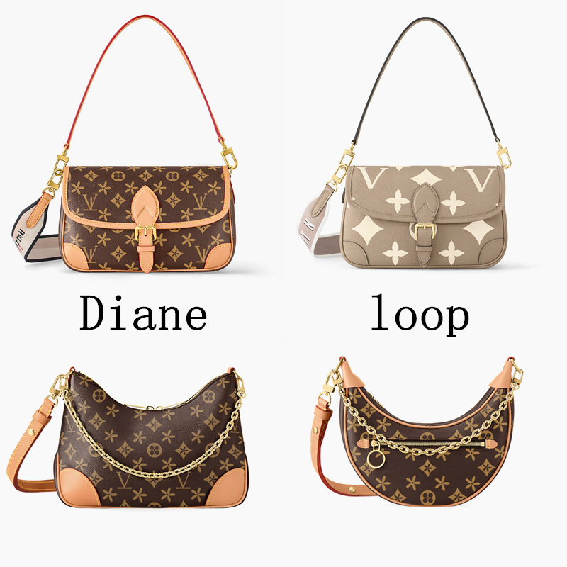 Womens boulogne LOOP diane Shoulder bag DHgate nurse wallet on chain ivy Designer bag Luxury handbag mens Cross Body Crescent moon bags Leather tote Clutch flap bag 