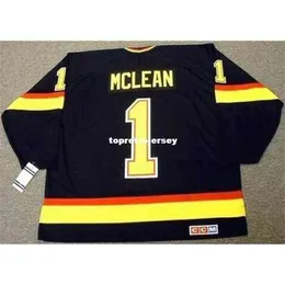 Shirts Mens Jerseys Kirk Mclean 1994 Ccm Vintage Retro Hockey Jersey