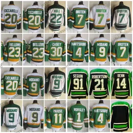 1967-1999 Vintage College Hockey Jerseys Neal Broten Gump Worsley Craig Hartsburg Mike Modano J.P. PARISE Dino Ciccarelli Brett Hull Brian Bellows Jon Casey Seguin