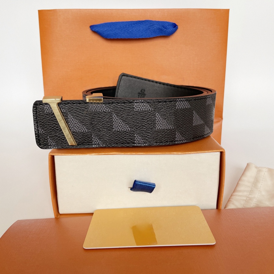 Belt Reversible 40mm Buckle Sier Initiales Belts for Women Designer Mens Men Leather Womens Brown Monogram Azur Blue White Damier Graphite s s-image-960542700
