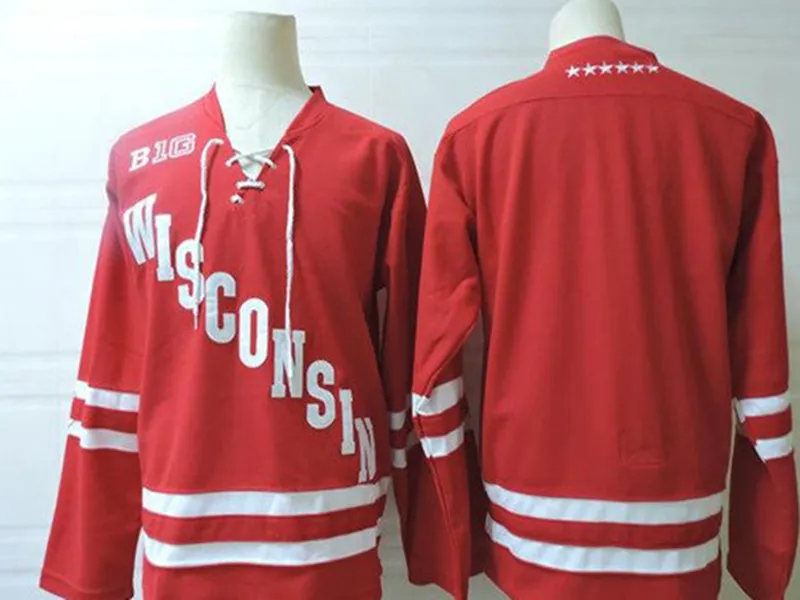 Wisconsin Badgers College Hockey Jerseys Custom Dylan Holloway Cole Caufield Brock  Pelton-Byce  Emberson Brian Elliott Ryan McDonagh Corson Ceulemans Baker