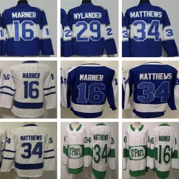 Custom men ``34 Auston Matthews Hockey Jerseys Centennial Classic 16 Mitchell Marner 29 William Nylander 91 John Tavares Campbell