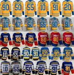 Hot 2023 Reverse Retro Ice Hockey 91 Vladimir Tarasenko Jersey 10 Brayden Schenn 50 Binnington 55 Colton Parayko 57 David Perron Ryan O`Reilly````Shirthot