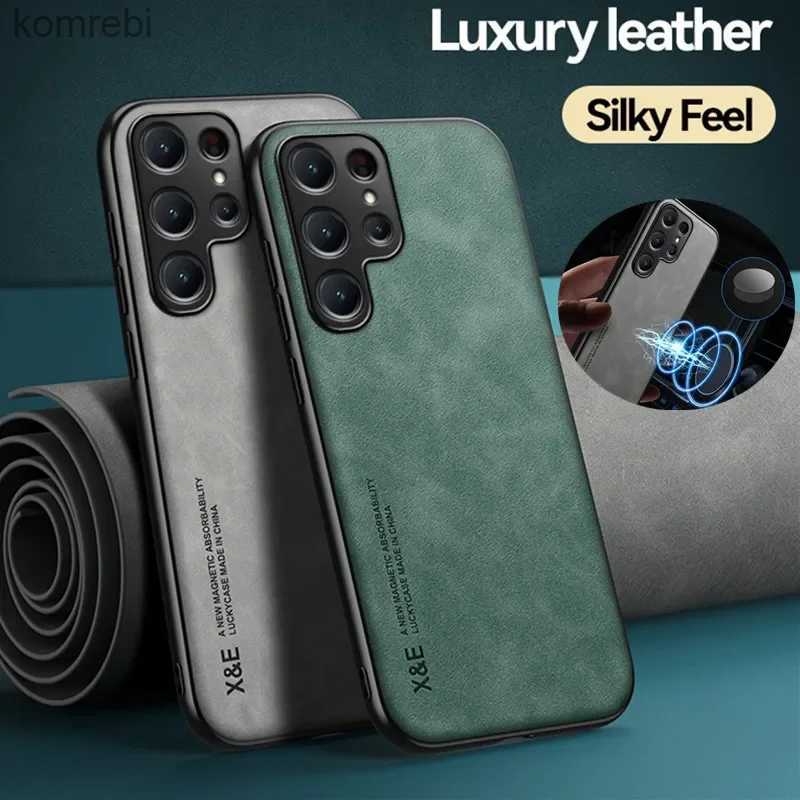 Cell Phone Cases For Samsung Galaxy S24 S 24 Ultra Case Luxury Magnetic Leather Soft Phone Cases for Samsung S24 Plus S24Plus S24+ Back CoverL240-image-937662443