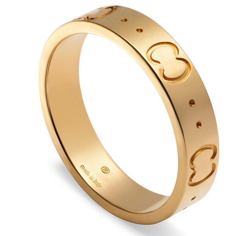 Designer anneaux de qualité anneaux de chaîne extravagants ensembles de bandes d'amour anneau or argent rose rose en acier inoxydable lettres de