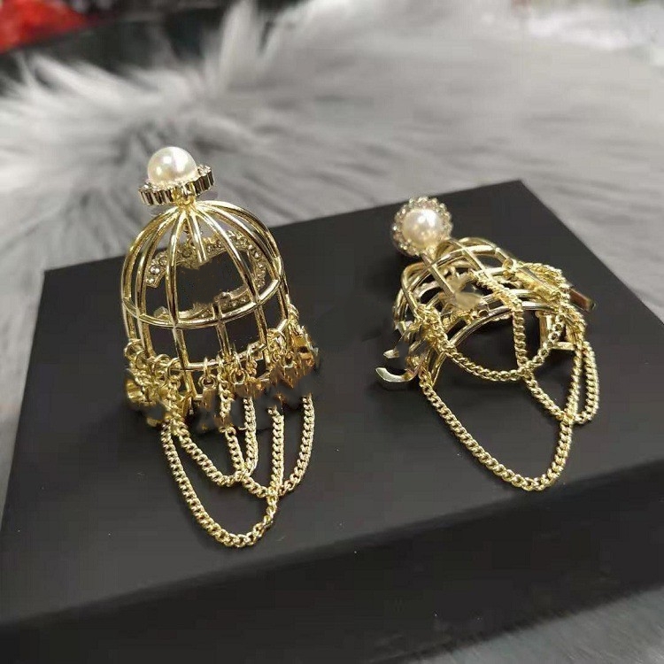 Mixed Simple Gold Plated Silver Luxury Brand Designers Letters Stud Geometric Famous Women Round Crystal Rhinestone Pearl Earring Wedding Party D-image-937361702