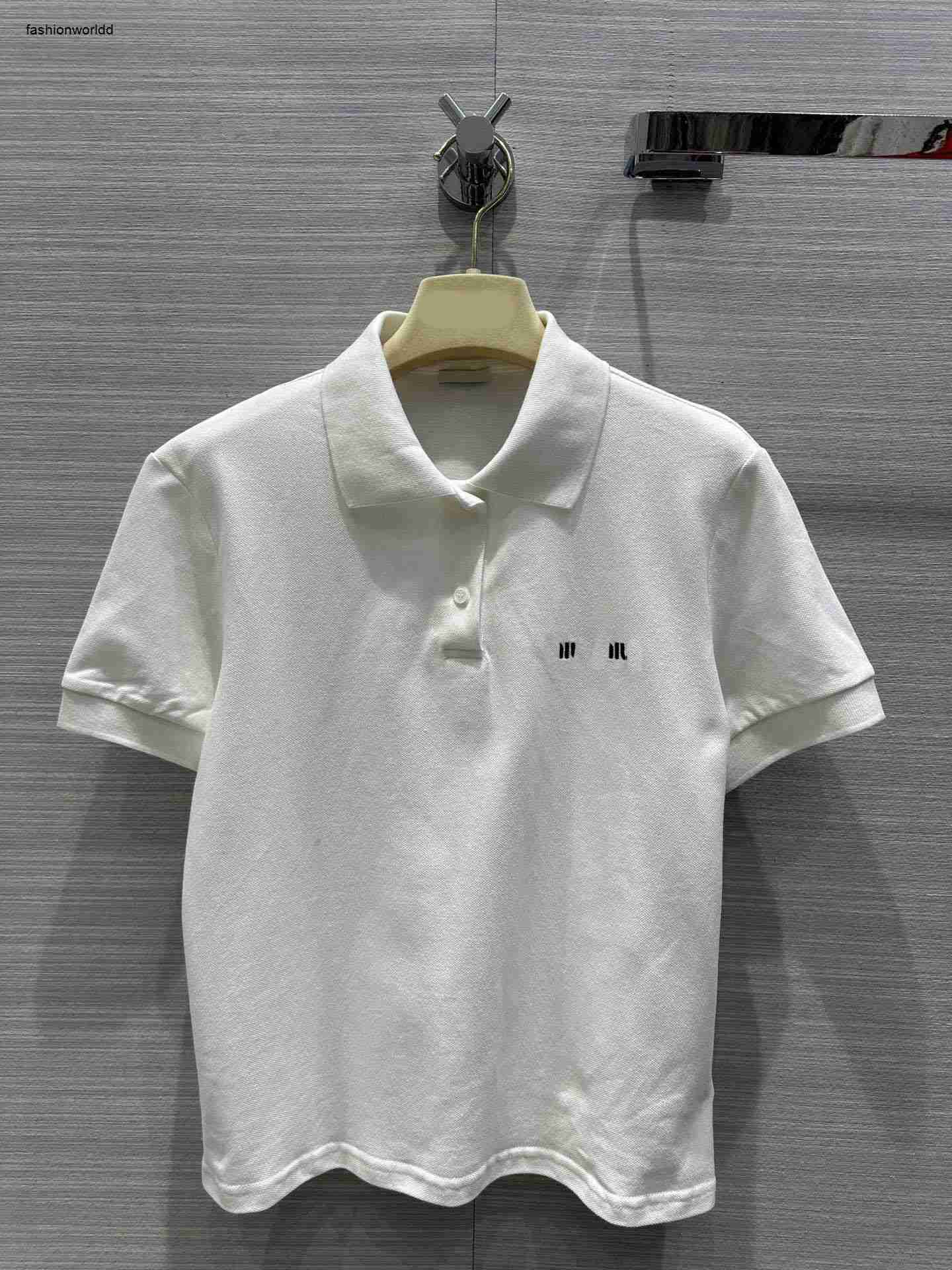 designer women t shirt fashion brand polo turndown collar tshirt summer tops jumper Chest logo womens star undershirt short pullover Jan 10-image-937344653