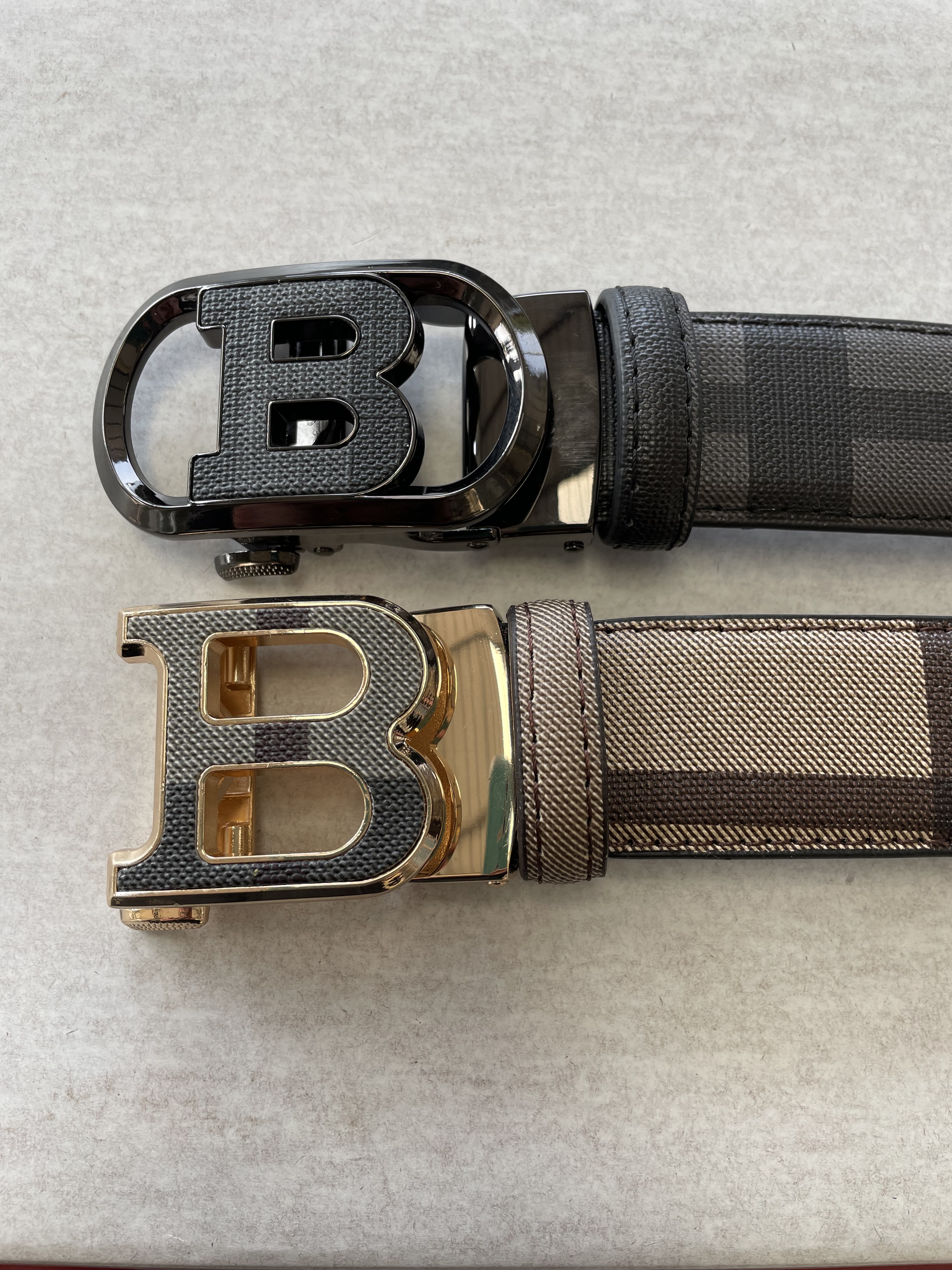 Automatic gorgeous Mens happy travel beach Letter B life festival casual Buckle Plaid Business Casual Pants Belt 6 Colors Designer Brand Jeans Waist