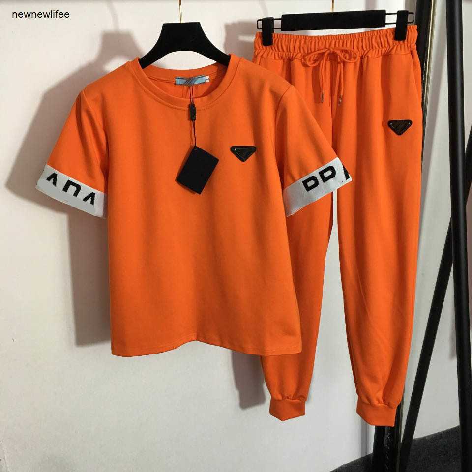 designer tracksuit women brand clothing for womens summer two piece set fashion logo ladies t shirt girl trousers Jan 10-image-937343130