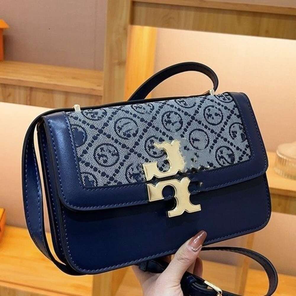 Designer Tory Butch Bag TB Women's New Fashion Printed Small Square Bag with Diagonal Straddle Bag Ladies Women's Bag Bags 2024-image-850262713